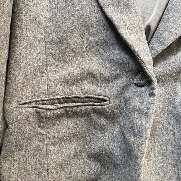 Pendleton Vintage Grey Pure Virgin Wool Blazer Size 6 - Picture 5 of 8